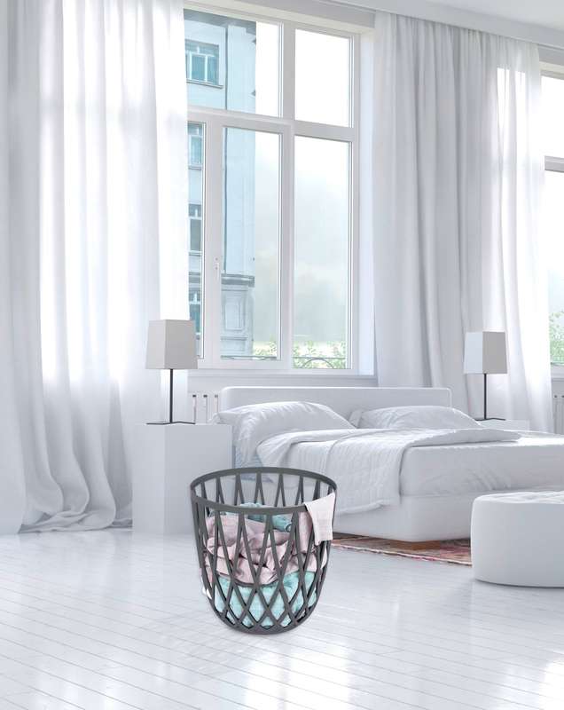 Wenko Bathroom Stool / Laundry Basket - Omio - Anthracite