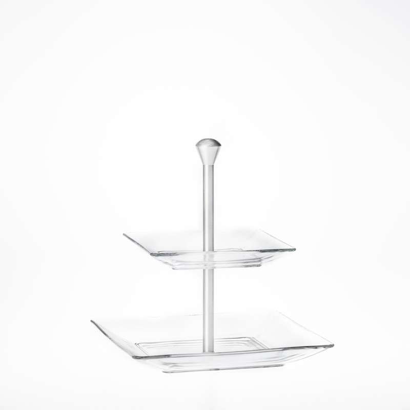 Modi' 2 Tiered Tray W/Metal St