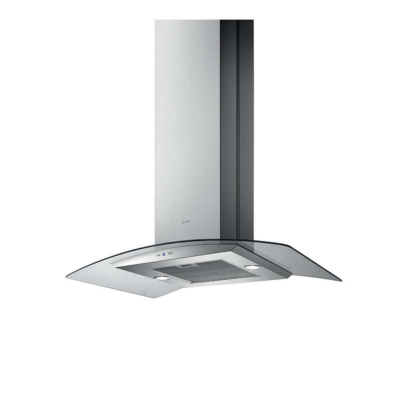 Elica 90 Cm Curved Glass Island Cooker Hood Stainl