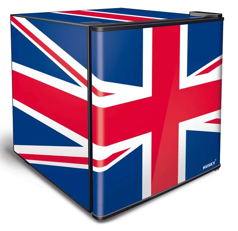 46 L Counter Top Beverage Cooler Solid Door Union Jack Flag