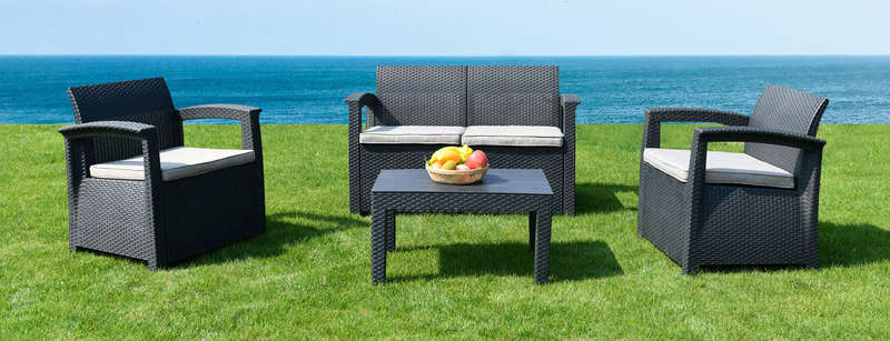 Seagull Romano 4 Seater SetTwo Seater Size: 121*61.5*75cm One Seater Size 69*61.5*75cm Coffee Ta...