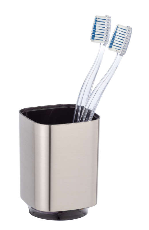 Toothbrush Tumbler Auron Range Plastic Silver