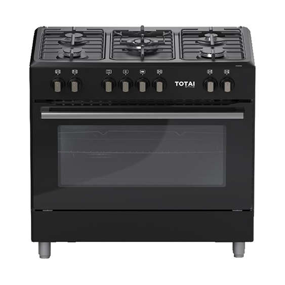 Totai Ts 90 Cm 5 Bnr Gas Stove Electric Oven Blk