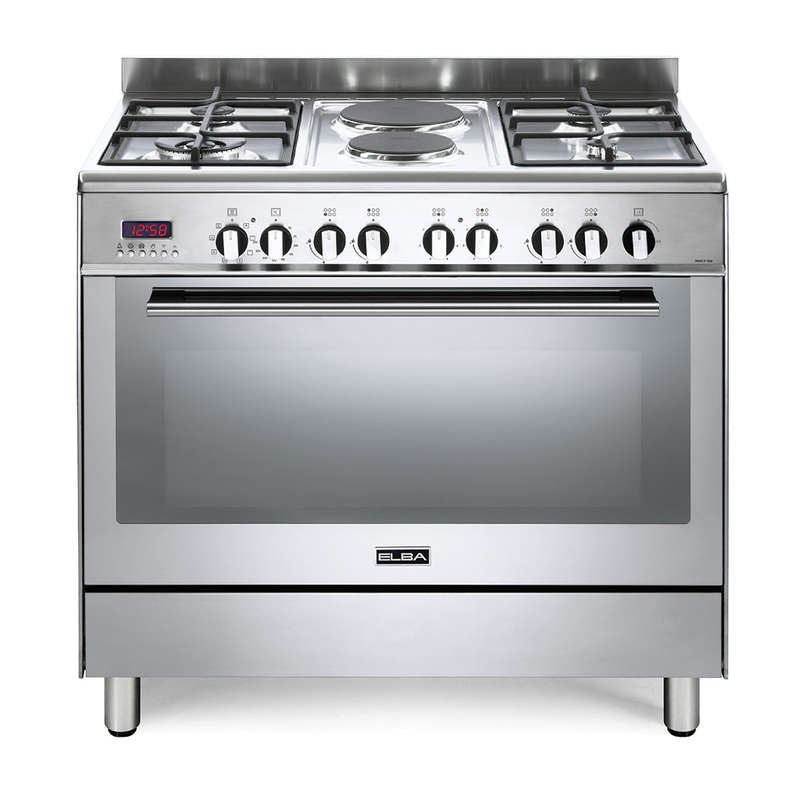 Elba Fusion 90 Cm 4 Burner Gas Cooker With 2 Electr