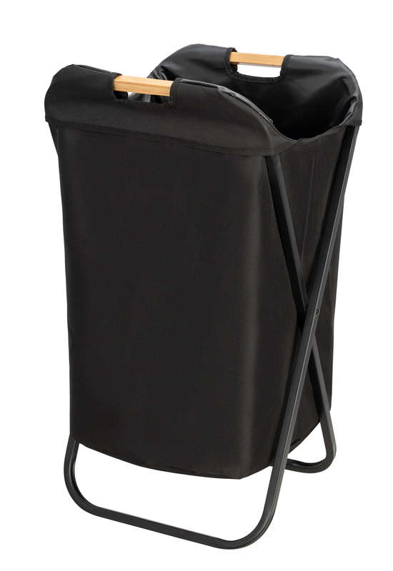 Laundry Basket 72 L Foldable Frame Loft Black