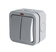 Masterplug Ip66 Double 2-Way Outdoor Switch