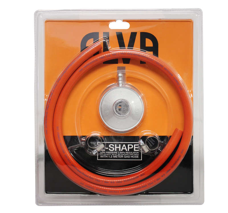 L Shape Gas Regulator & 1.2m Hose Kit