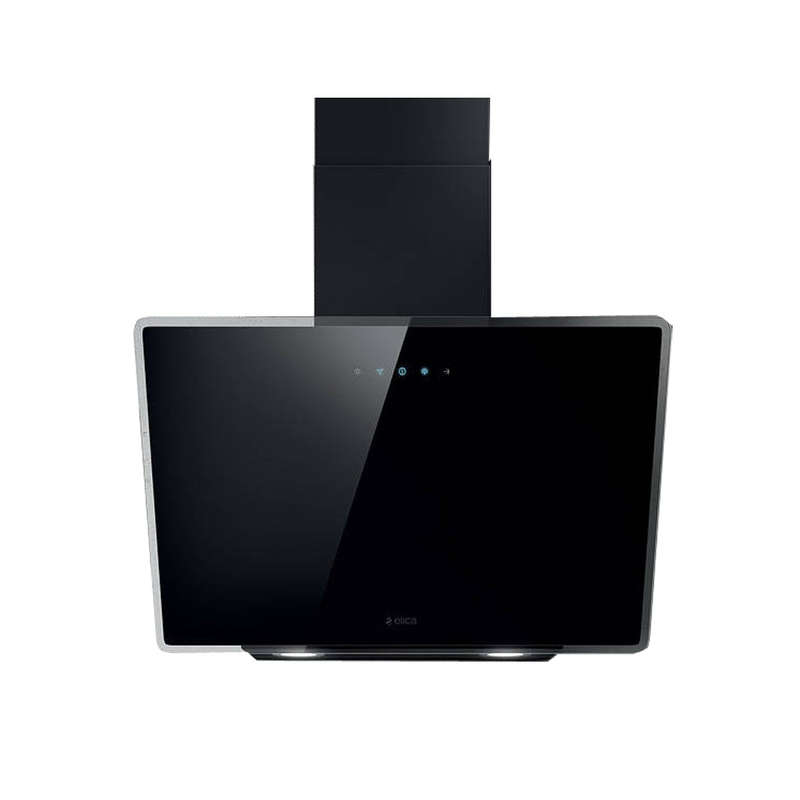 Elica 60 Cm Vertical Glass Cooker Hood Black