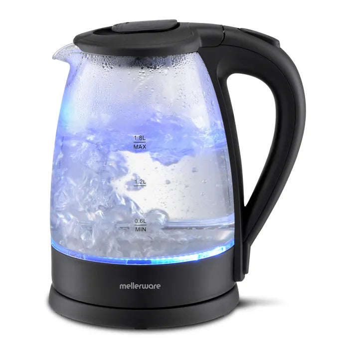 Mellerware Kettle Glass 1.8 L 2200 W Blk 360 Cordles