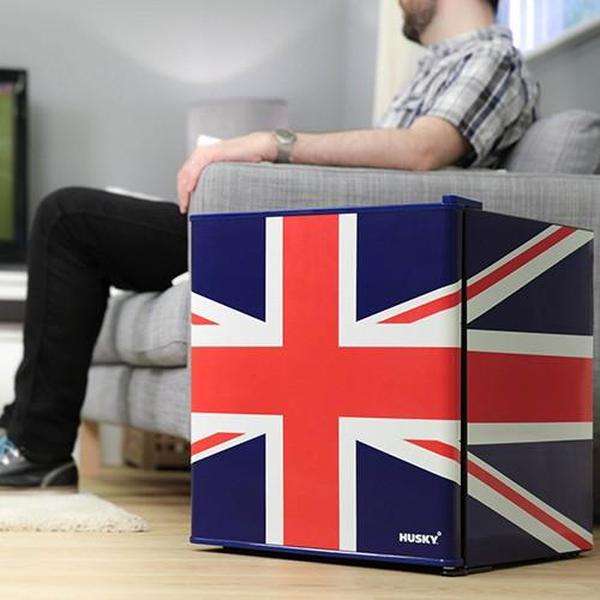 46 L Counter Top Beverage Cooler Solid Door Union Jack Flag