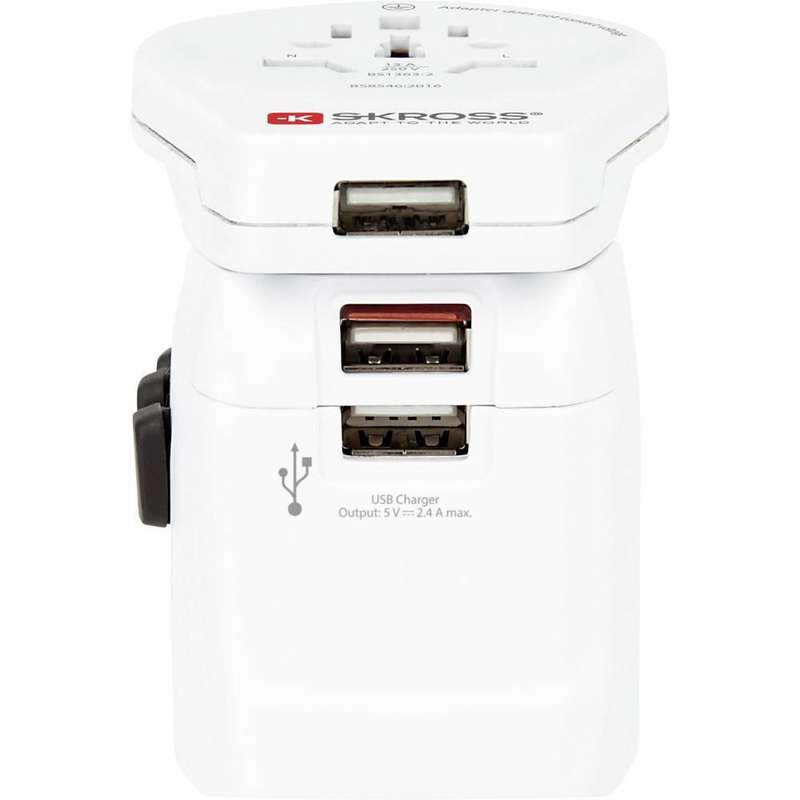 SKROSS- PRO Light 3xUSB - World Travel Adapter