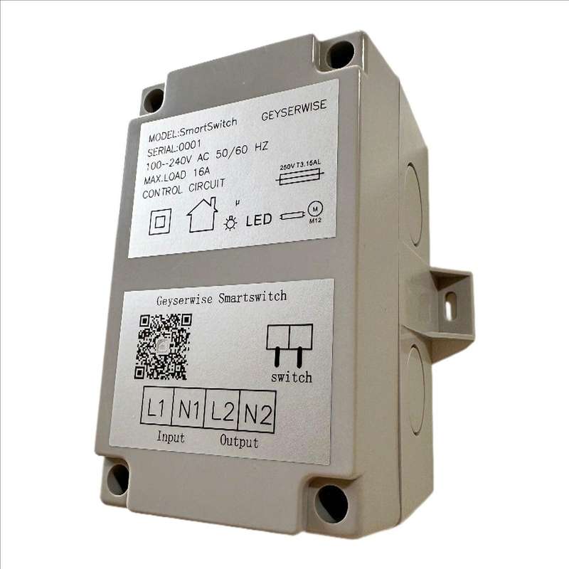 Tuya IoT Smart Switch by Geyserwise - 220V 16A Smartlife Timer Switch