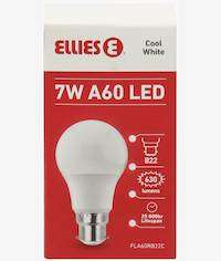Ellies 7W A60 Residential LED E27-Cool White