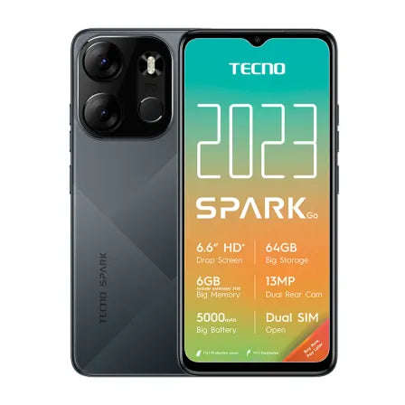 Tecno Spark (GO 2023) Full kit Box 64gb Mint condition (new) Dual sim