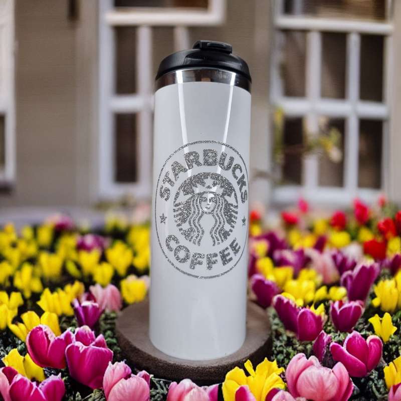 Starbucks White Water Bottle and Coffee Flask - Travel Mug