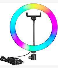 Nesty Multipurpose USB Powered 10 Inch Selfie RGB LED Ring Light