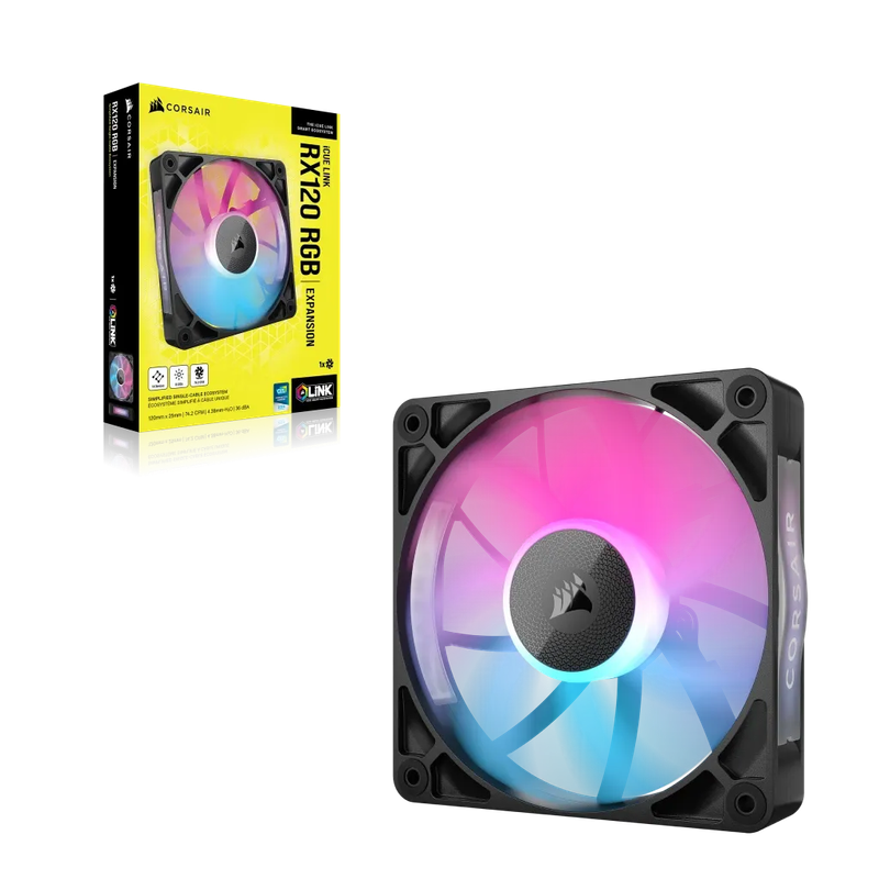 Corsair RX RGB Series; iCUE LINK RX120 RGB; 120mm Fan; Single Pack