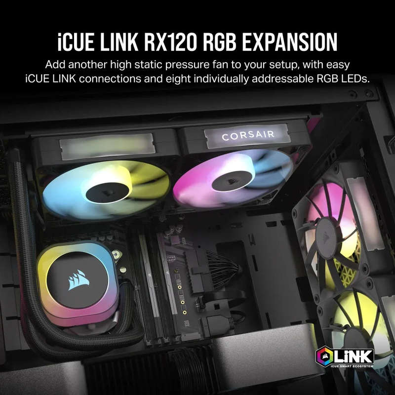 Corsair RX RGB Series; iCUE LINK RX120 RGB; 120mm Fan; Single Pack