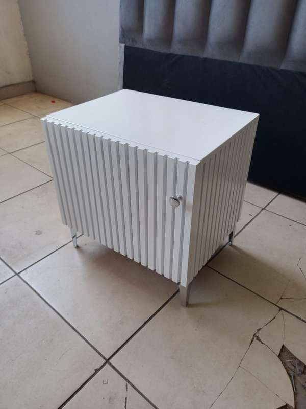 White bedroom Pedestal with Door