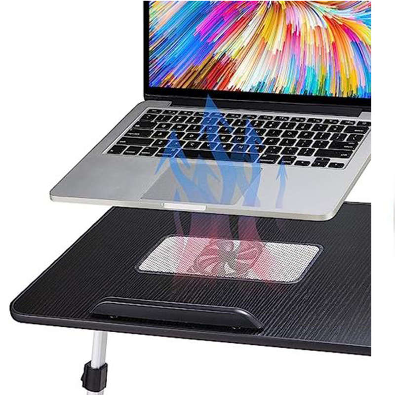 Portable Foldable Laptop Desk With USB Cooling Fan  - Angle Adjustments