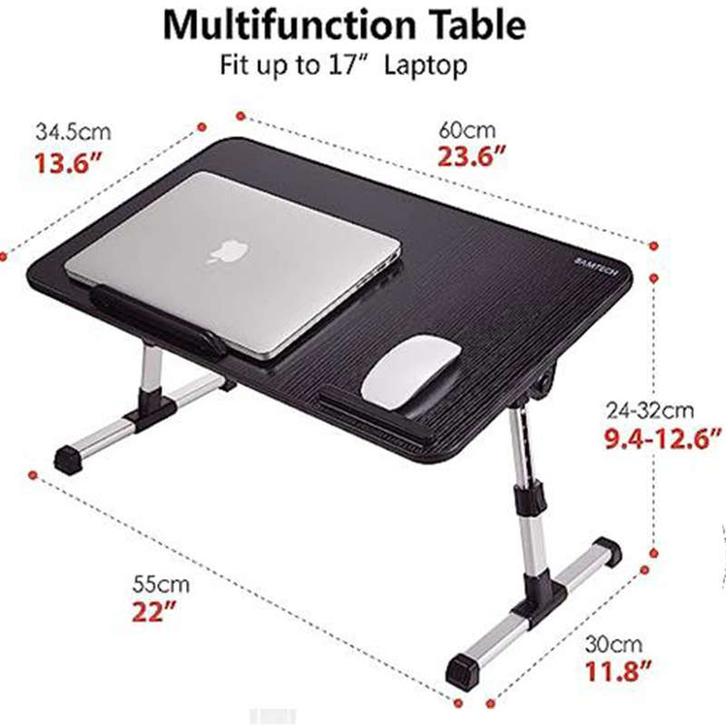 Portable Foldable Laptop Desk With USB Cooling Fan  - Angle Adjustments