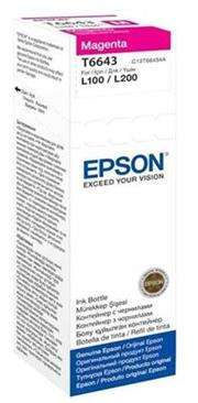 Epson T6643 Magenta Ink Bottle 70ml For L110 L300 L210 L355