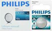Philips Minicells Battery CR2025 Lithium Sold as Box of 10