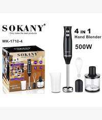 SOKANY 4-in-1 Hand Blender 300W 2-Speed
