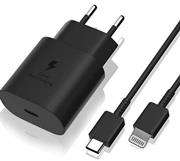 Ezra 25w TypeC Iphone Black Plug Set