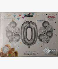 Casey 13pc Silver and White Balloon Set Nr.0