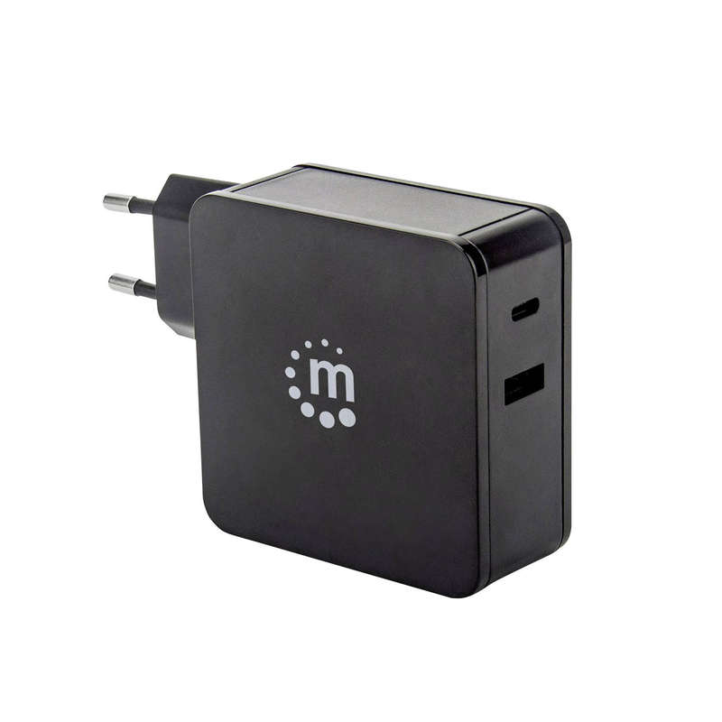 Manhattan Power Delivery Wall Charger - 60 W USB-C Power Delivery Port (up to 60 W), USB-A Chargi...