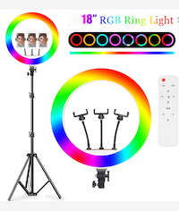 Nesty Multipurpose Electric Powered 18 Inch RGB LED Ring Light