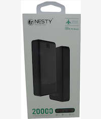 Nesty Power Bank 20 000mAh Capacity Colour Black