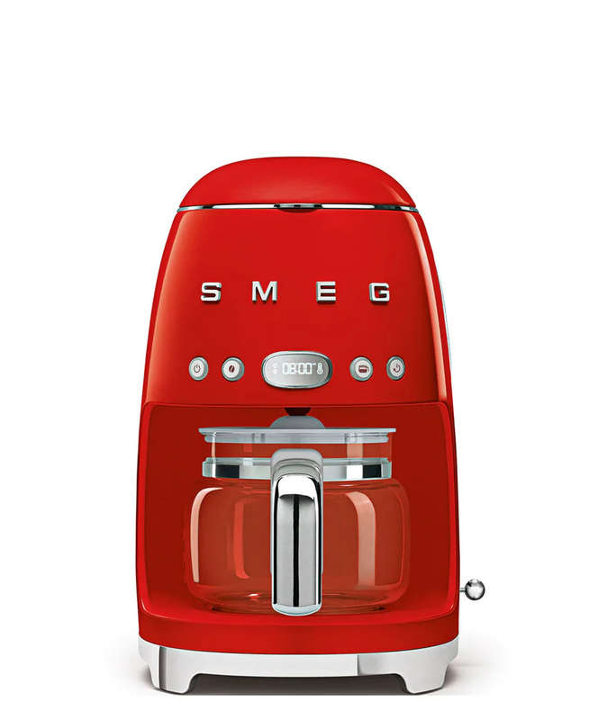 Smeg Drip Coffee Machine - Red and Black