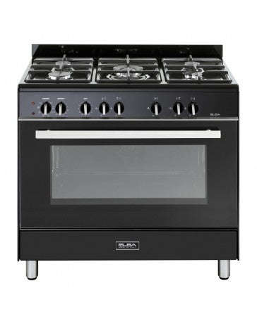 Elba 900mm Gas Electric Stove Black