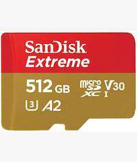 SanDisk Extreme MicroSDXC UHS-I CARD - 512GB