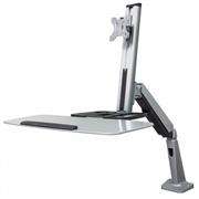 Manhattan Universal Sit/Stand Workstation Mount - Single-Monitor Ergonomic Workstation, Gas-Sprin...