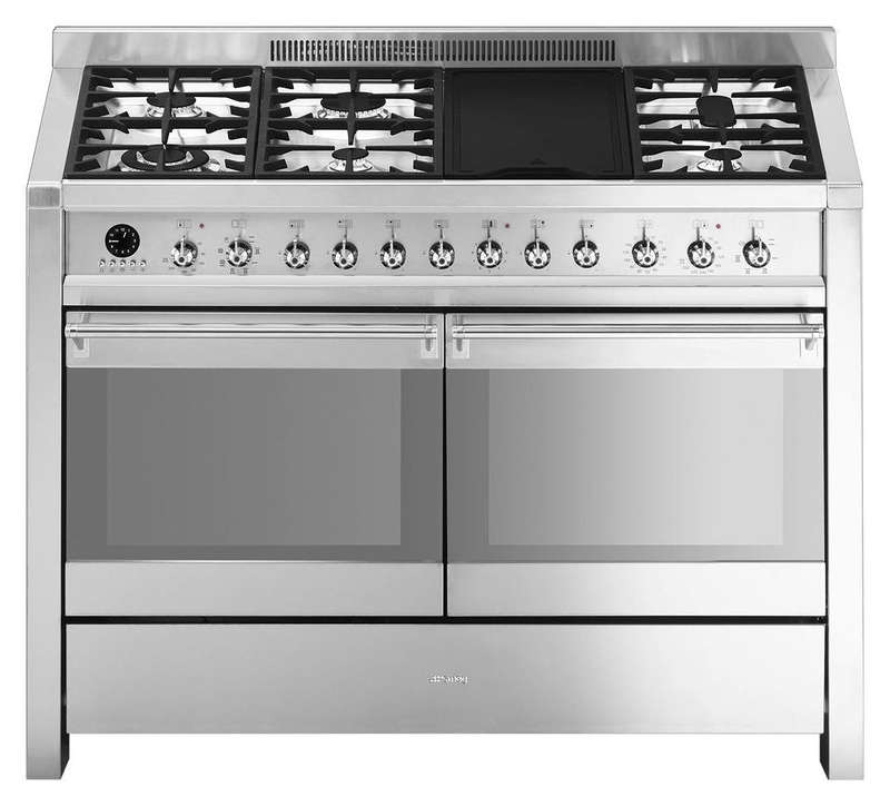 Smeg Opera Gas-Electronic Range Cooker - Stainless Steel