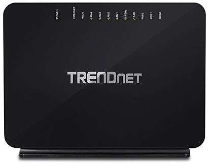 TrendNet AC750 VDSL2/ADSL2+ Modem Router with 4 x 10/100 LAN ports and 1 x Gigabit Mbps WAN port