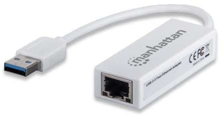 Manhattan USB 2.0 Fast Ethernet Adapter-10/100 Mbps ,Hi-Speed USB 2.0, Full duplex with auto-spee...