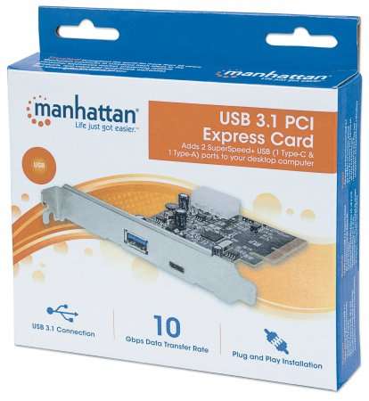 Manhattan PCI Express card 2 x external ports