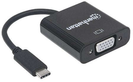 Manhattan SuperSpeed+ USB-C 3.1 to VGA Converter - C Male to VGA Female