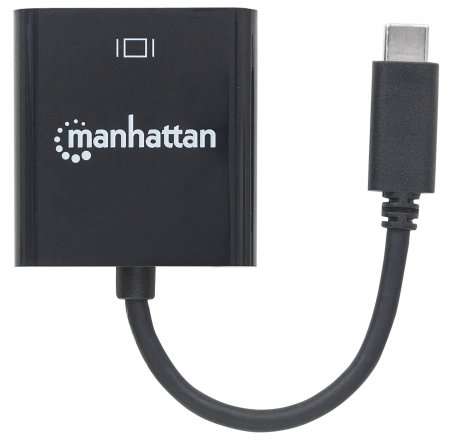 Manhattan SuperSpeed+ USB-C 3.1 to VGA Converter - C Male to VGA Female