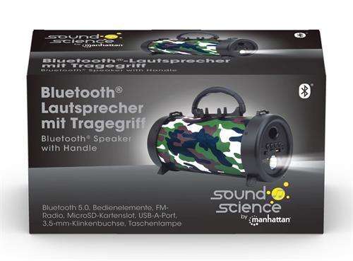 Manhattan Sound Science Bluetooth Speaker with Handle - Wireless Music Playback