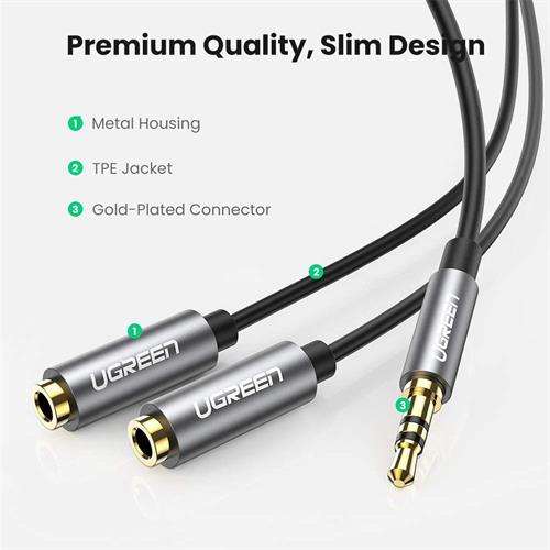Ugreen 3.5mm Audio Male To 2x Female Audio Splitter
