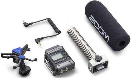 Zoom F1 Field Recorder with Shotgun Microphone-2-Channel Field Audio Recorder