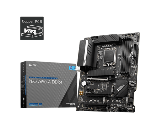 MSI PRO Z690-A DDR4 LGA1200 Motherboard - Supports 12th Gen Intel Core Processors