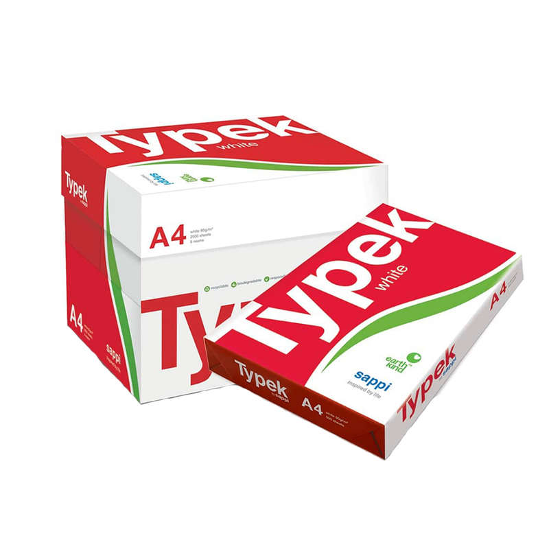 Typek A4 Paper 80grams - 5 x Reams Per Box - 2500 Sheets - White