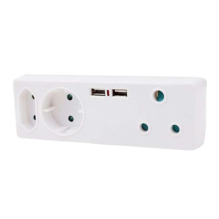 multi plug - usb multi plug - 5 Way Multiplug Adaptor