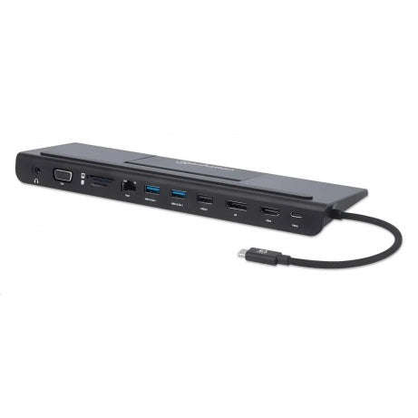 USB-C 11-in-1 Triple-Monitor Docking Station with MST - USB 3.2 Type-C Male to HDMI